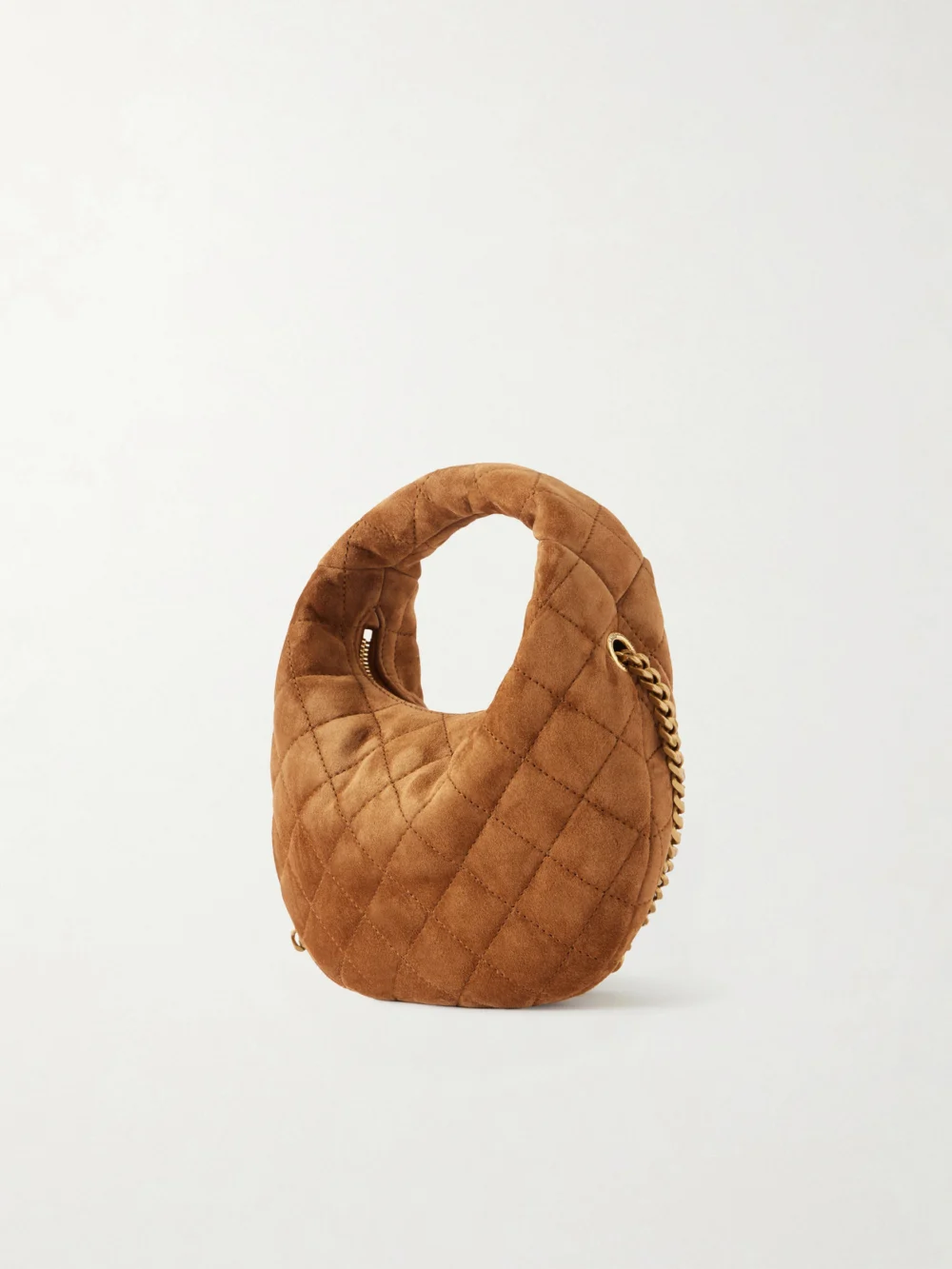 Back view of the Saint Laurent Icarino Mini Matelassé Suede Top-handle Bag