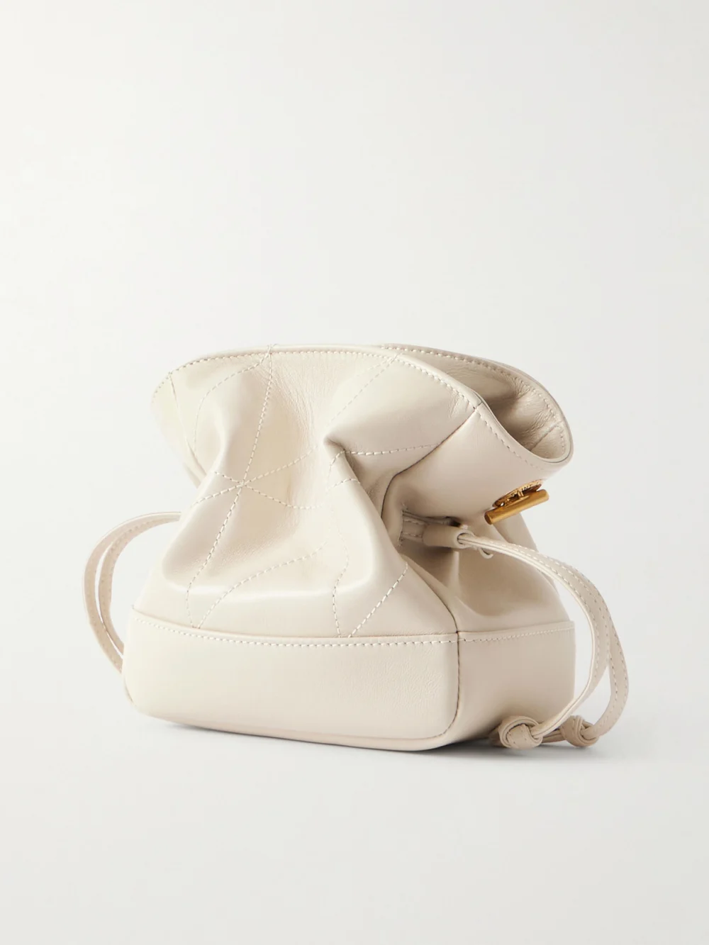 Back view of the Saint Laurent Jamie Mini Quilted Leather Shoulder Bag