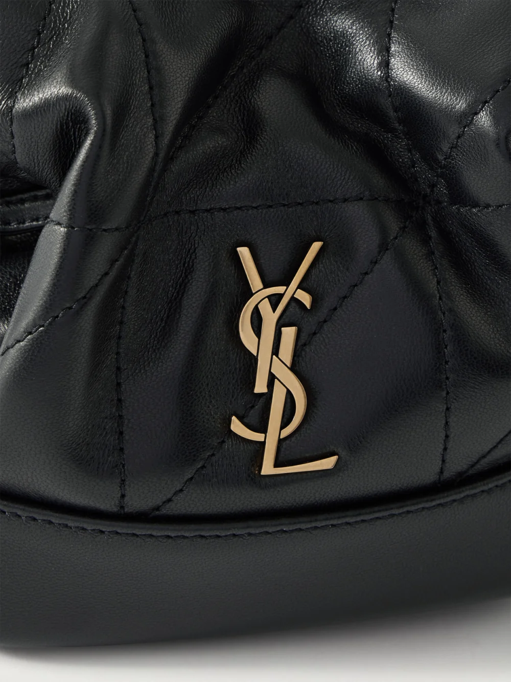 Close-up detail of the Saint Laurent Jamie Miniquilted Leather Shoulder Bag