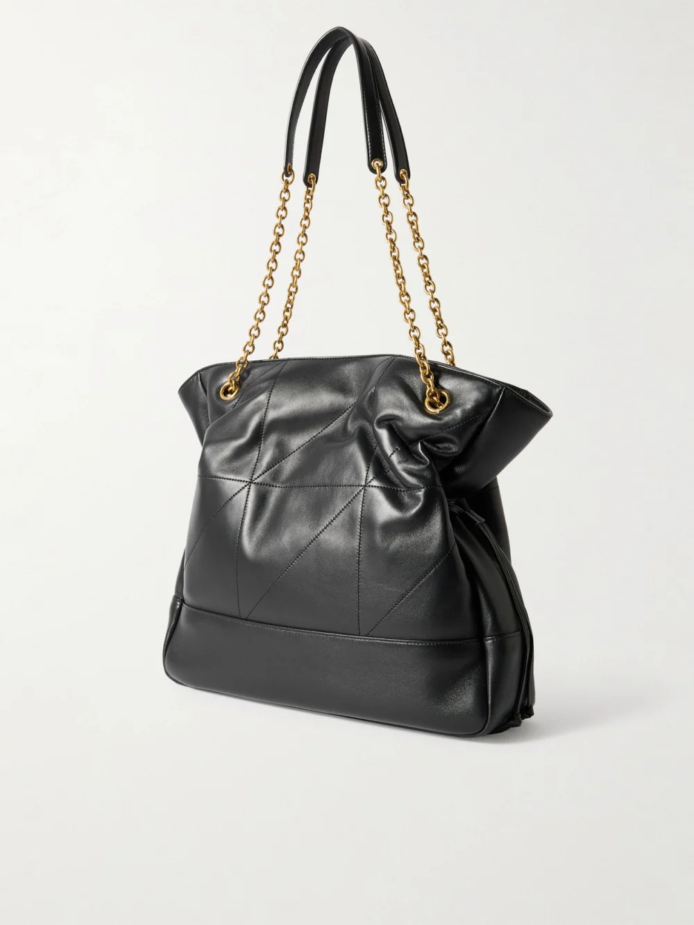 Back view of the Saint Laurent Jamie Shopping Quilted Leather Shoulder Bag