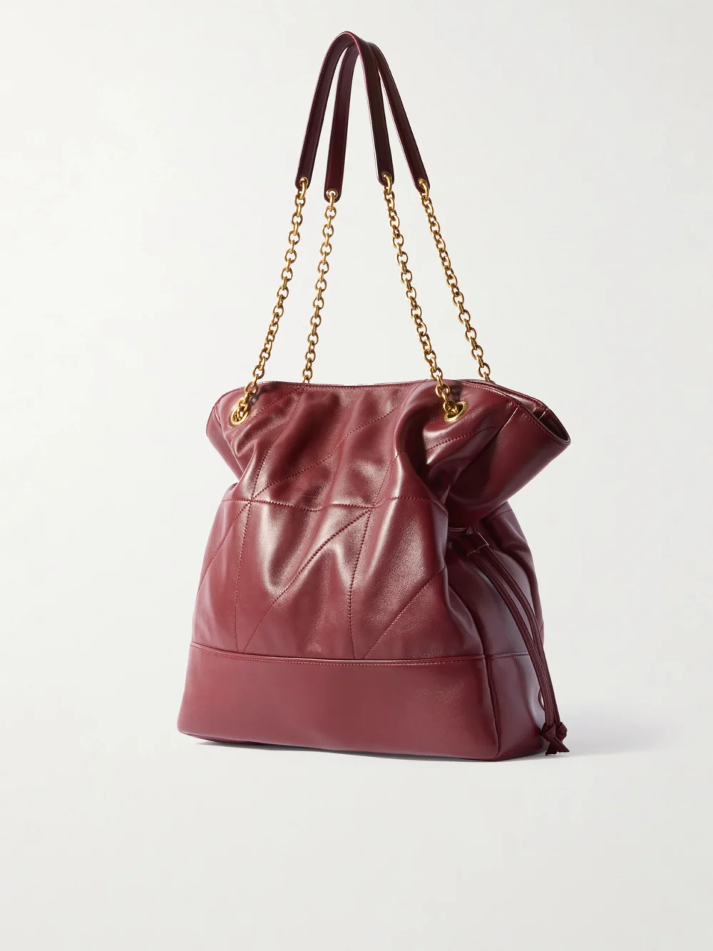 Back view of the Saint Laurent Jamie Shopping Quilted Leather Shoulder Bag
