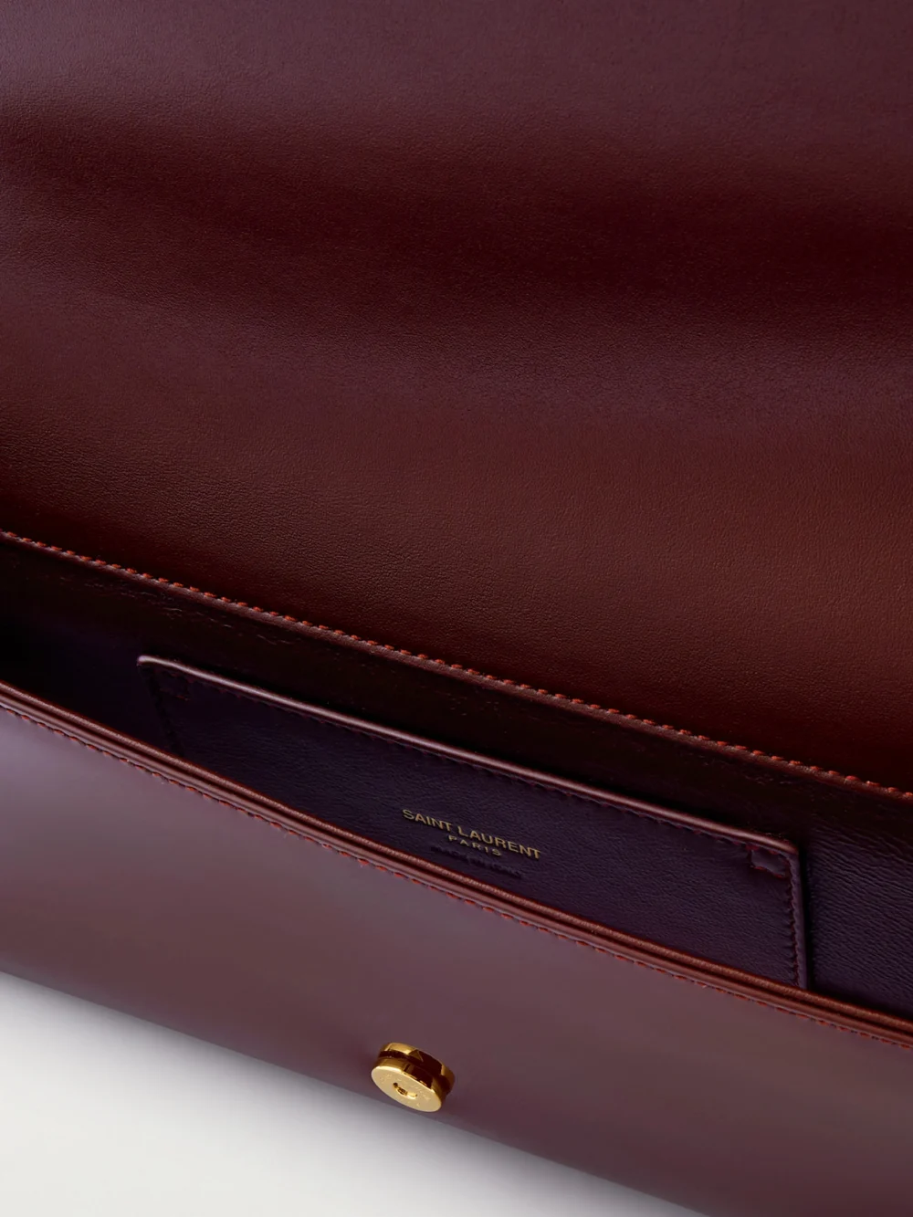 Saint Laurent Kate Patent-leather Clutch, another view