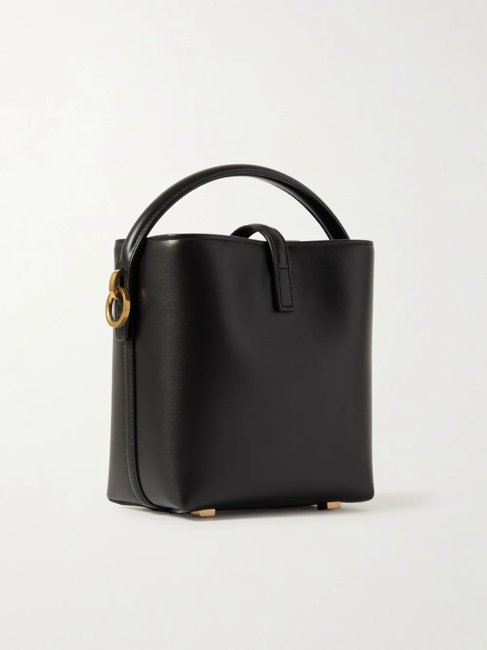 Back view of the Saint Laurent Le 37 Mini Leather Bucket Bag
