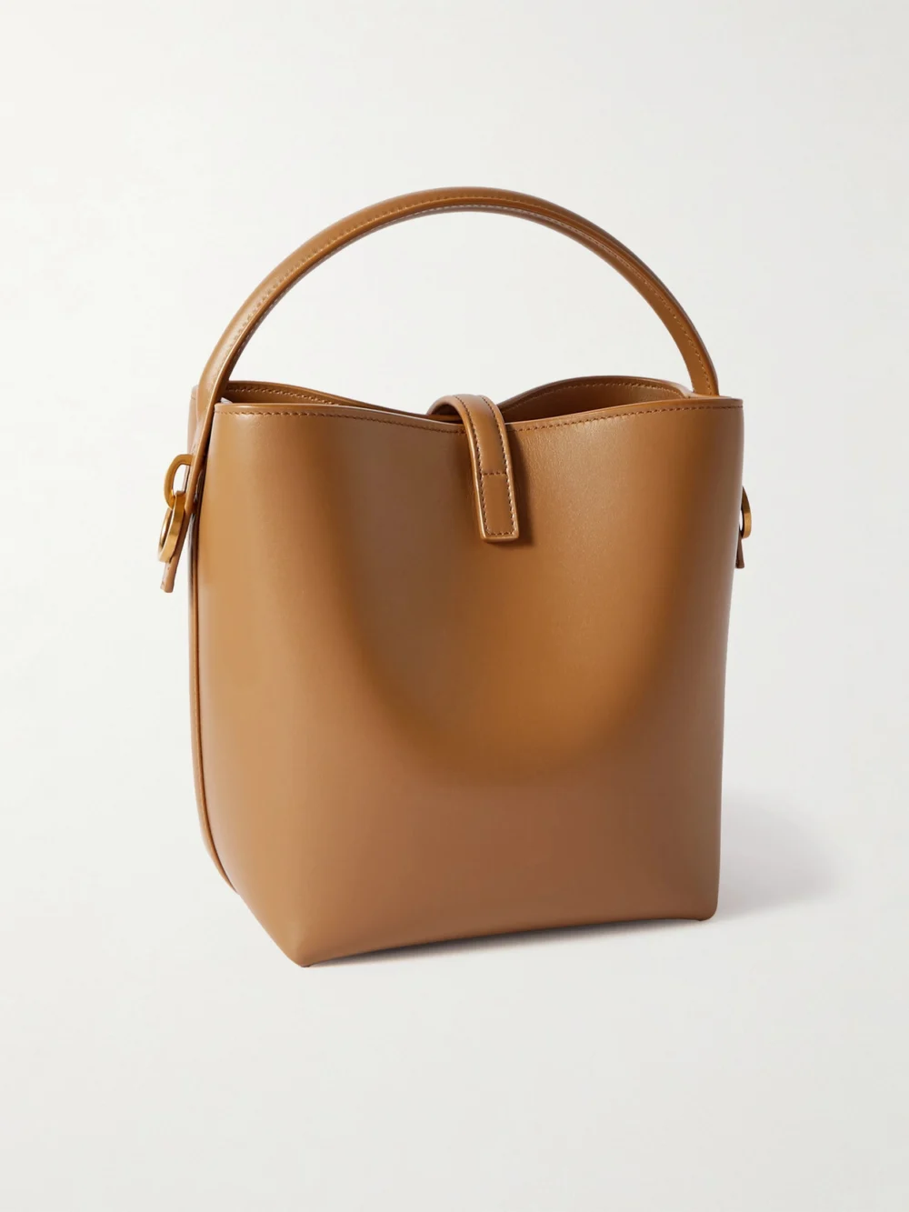 Back view of the Saint Laurent Le 37 Small Leather Bucket Bag