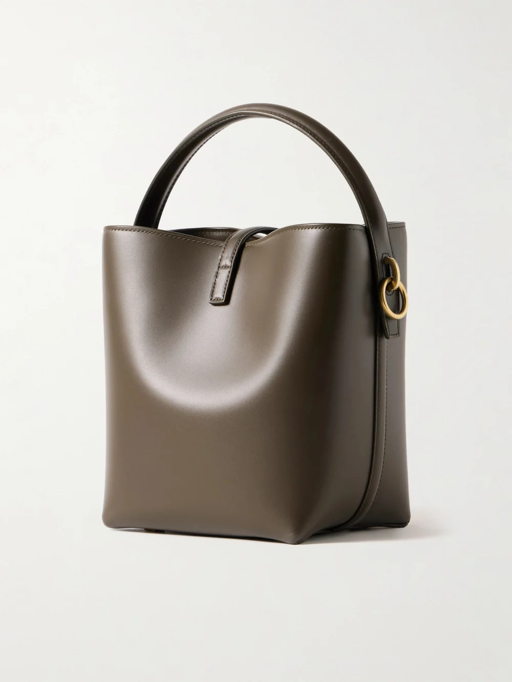 Back view of the Saint Laurent Le 37 Small Leather Bucket Bag