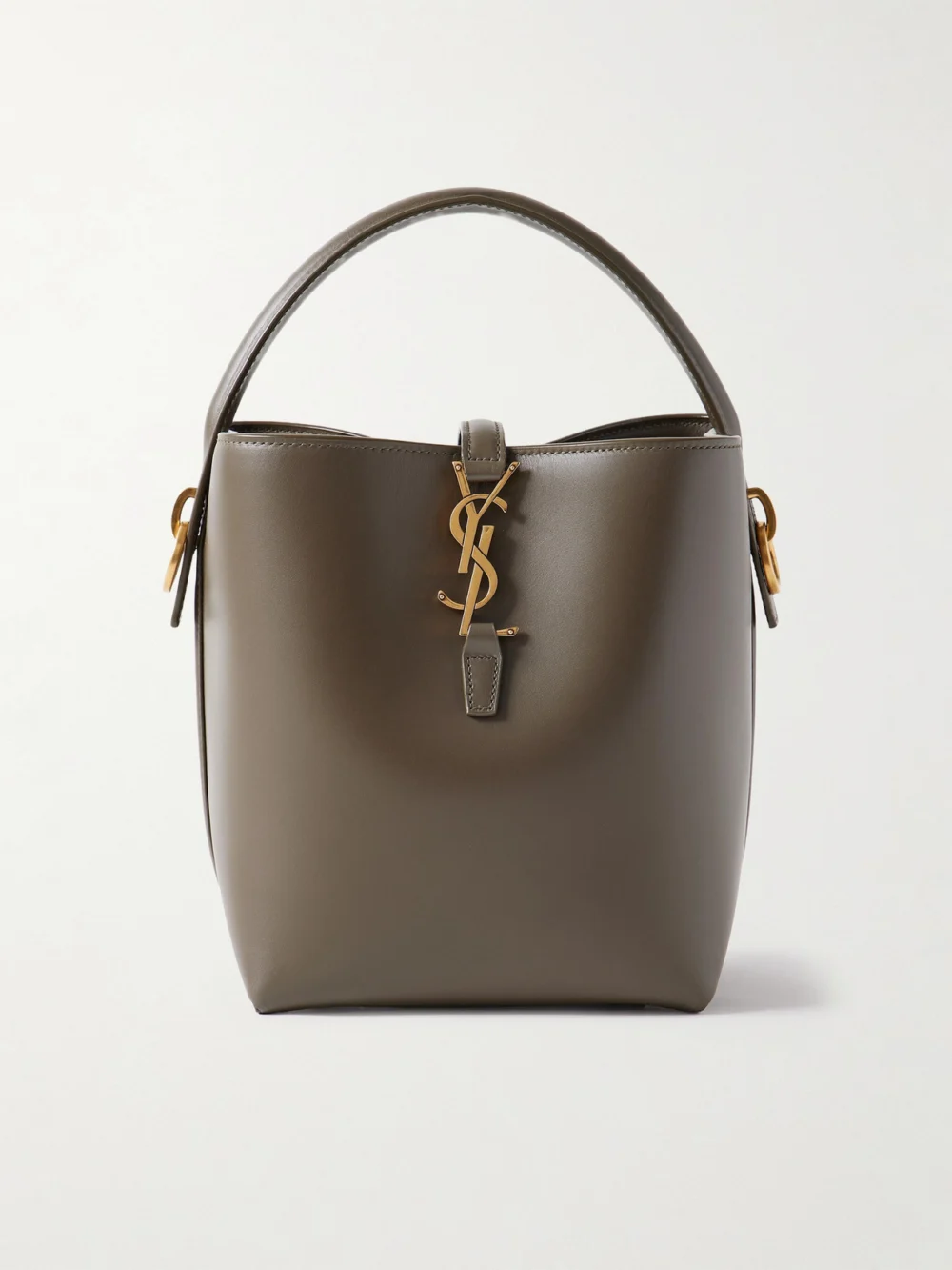 Saint Laurent Le 37 Small Leather Bucket Bag in green
