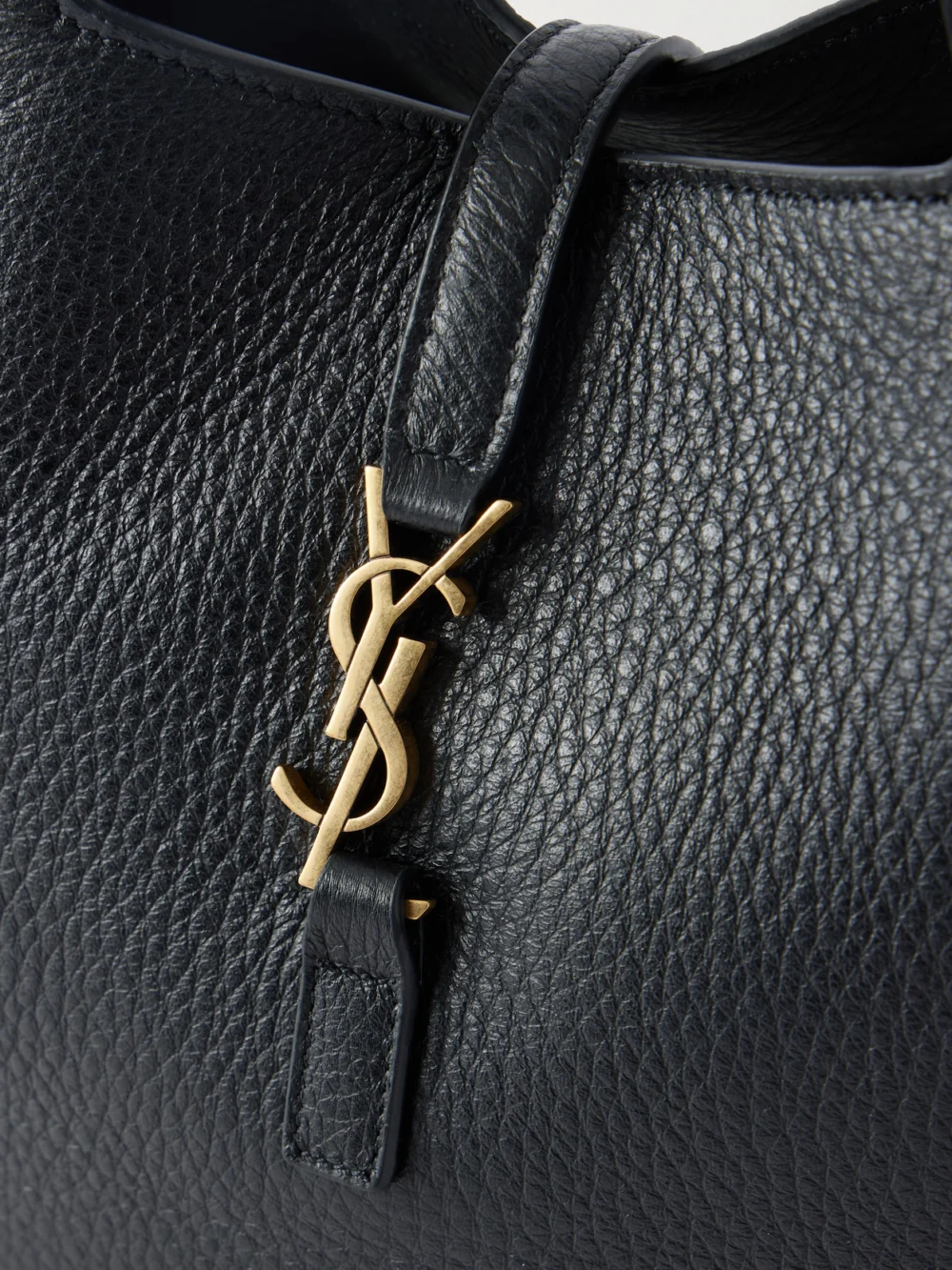 Close-up detail of the Saint Laurent Le 5 À 7 Bea Baby Leather Top-handle Bag
