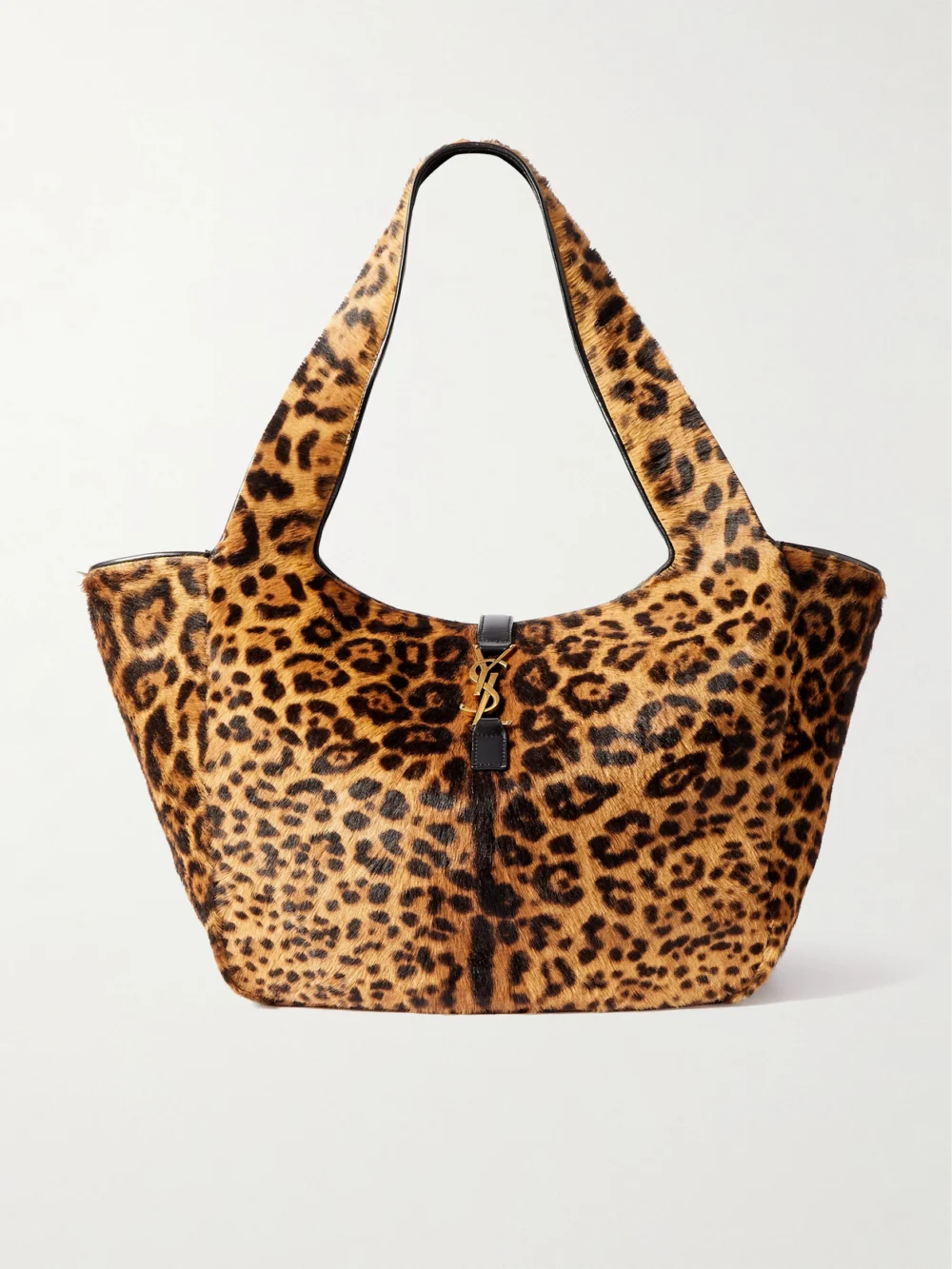 Saint Laurent Le 5 À 7 Bea Leopard-print Calf Hair Tote in leopard print