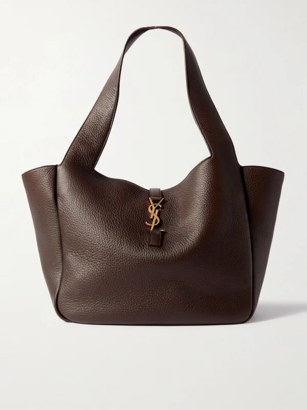 Saint Laurent Le 5 À 7 Bea Textured-leather Tote