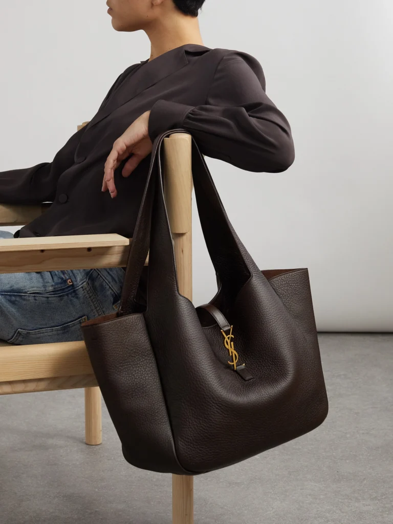 Saint Laurent Le 5 À 7 Bea Textured-leather Tote
