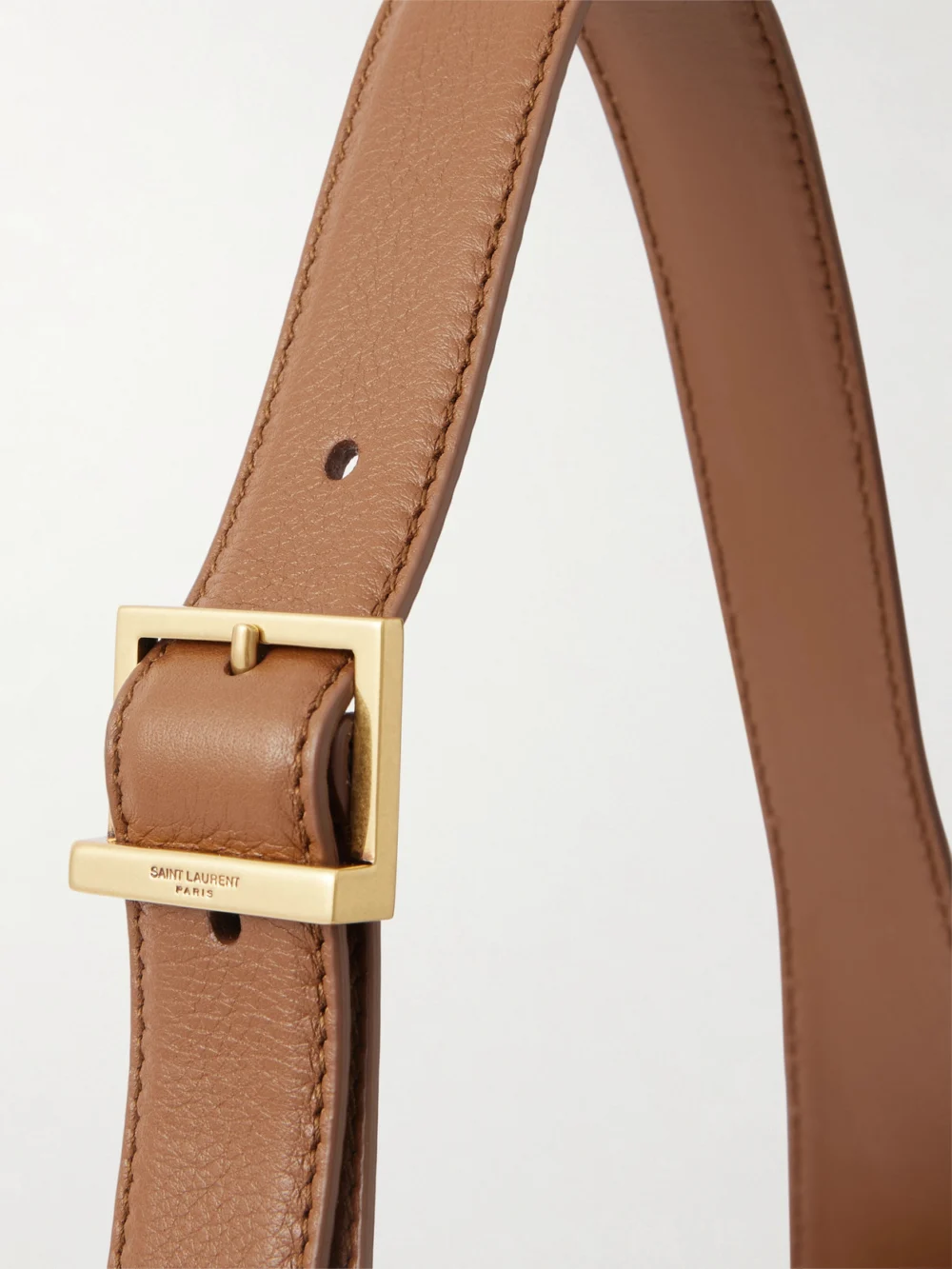 Close-up detail of the Saint Laurent Le 5 À 7 Leather Shoulder Bag