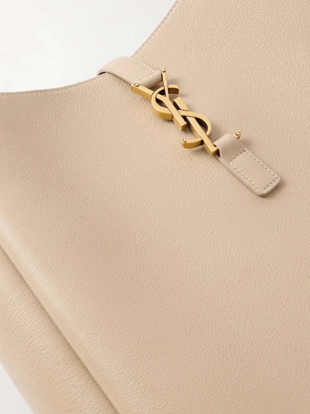 Close-up detail of the Saint Laurent Le 5 À 7 Leather Shoulder Bag