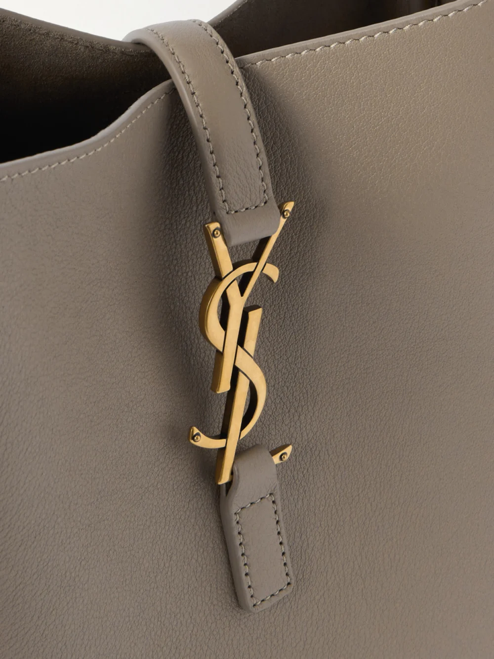 Close-up detail of the Saint Laurent Le 5 À 7 Leather Shoulder Bag