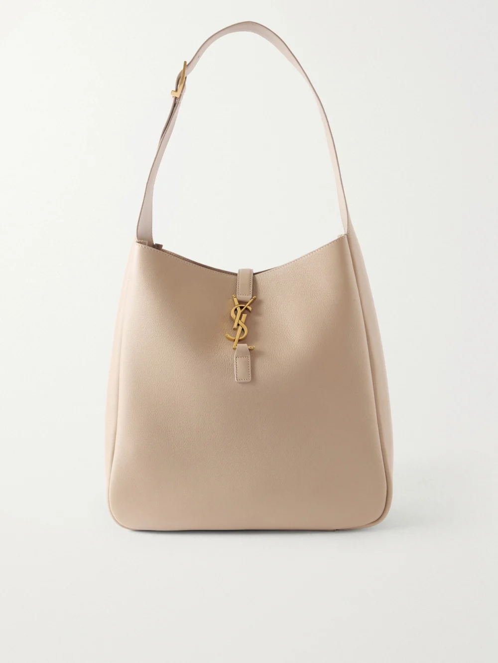 Saint Laurent Le 5 À 7 Leather Shoulder Bag in gray