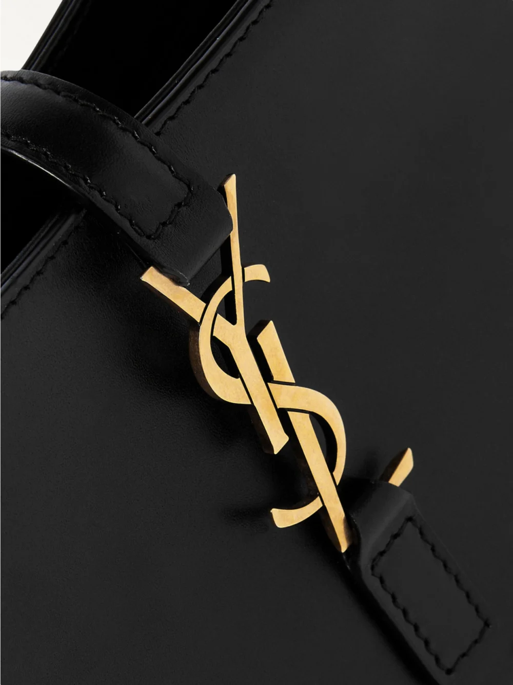 Close-up detail of the Saint Laurent Le 5 À 7 Mini Leather Shoulder Bag