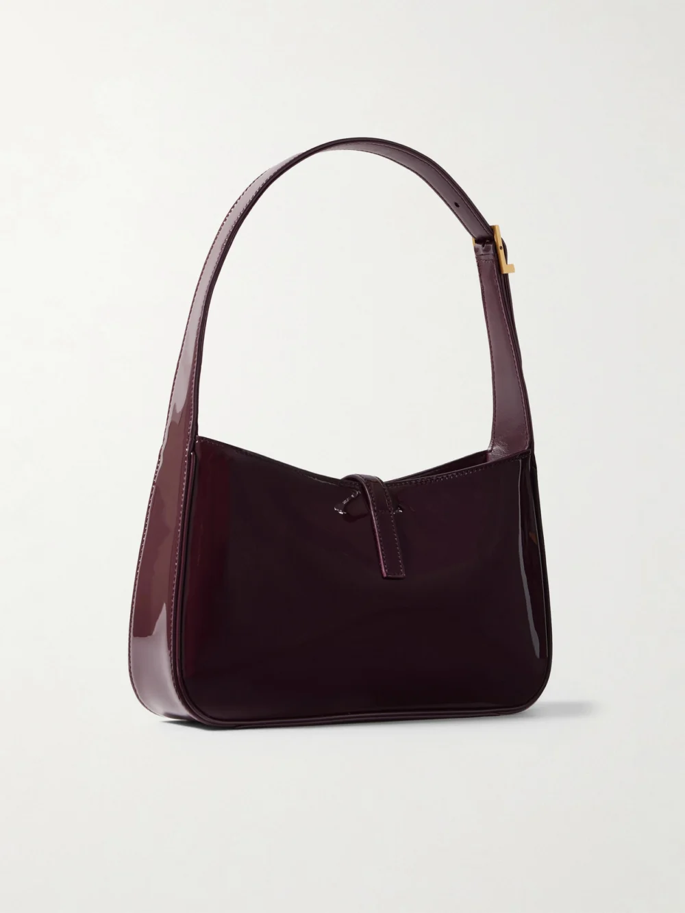 Back view of the Saint Laurent Le 5 À 7 Patent-leather Shoulder Bag