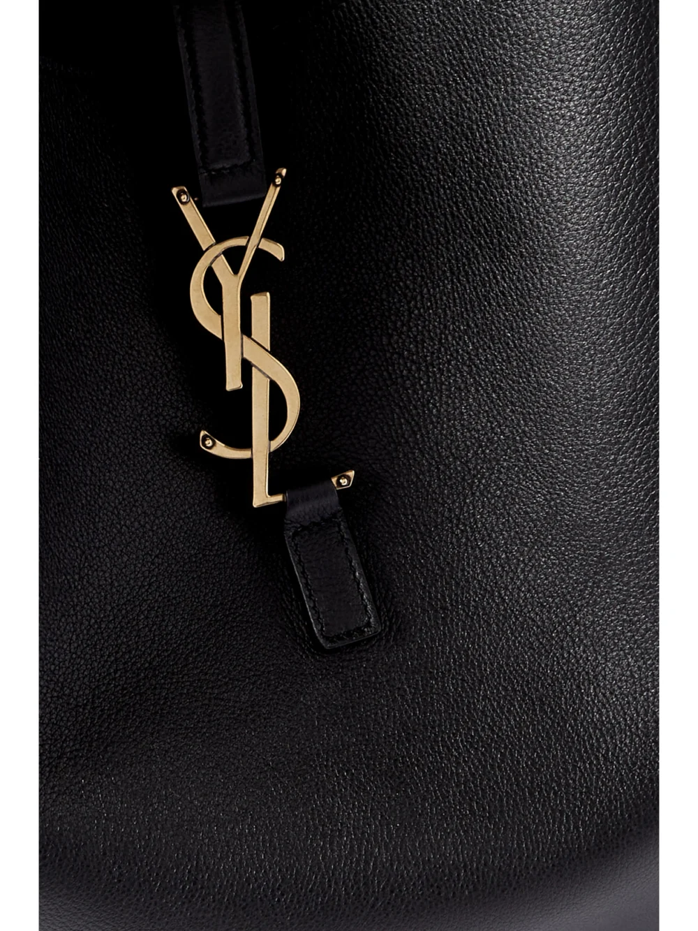 Close-up detail of the Saint Laurent Le 5 À 7 Supple Large Leather Shoulder Bag