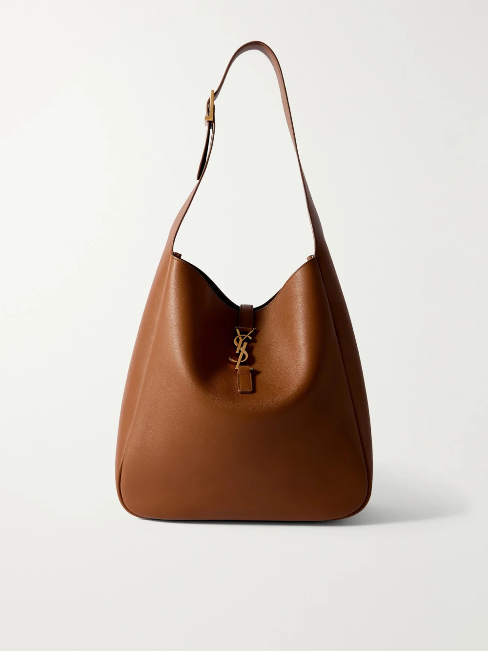 Saint Laurent Le 5 À 7 Supple Large Leather Shoulder Bag in brown