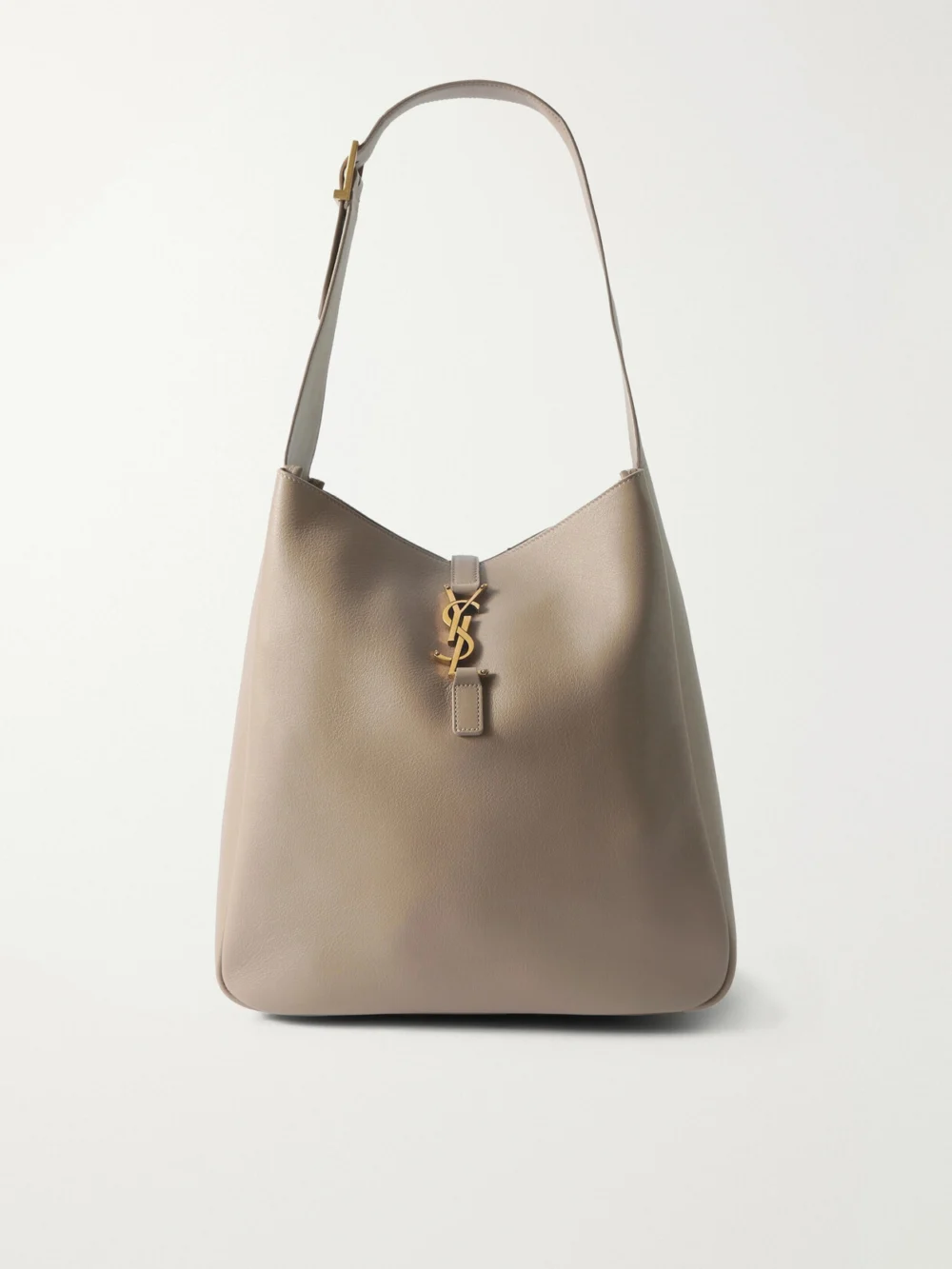 Saint Laurent Le 5 À 7 Supple Large Leather Shoulder Bag in gray