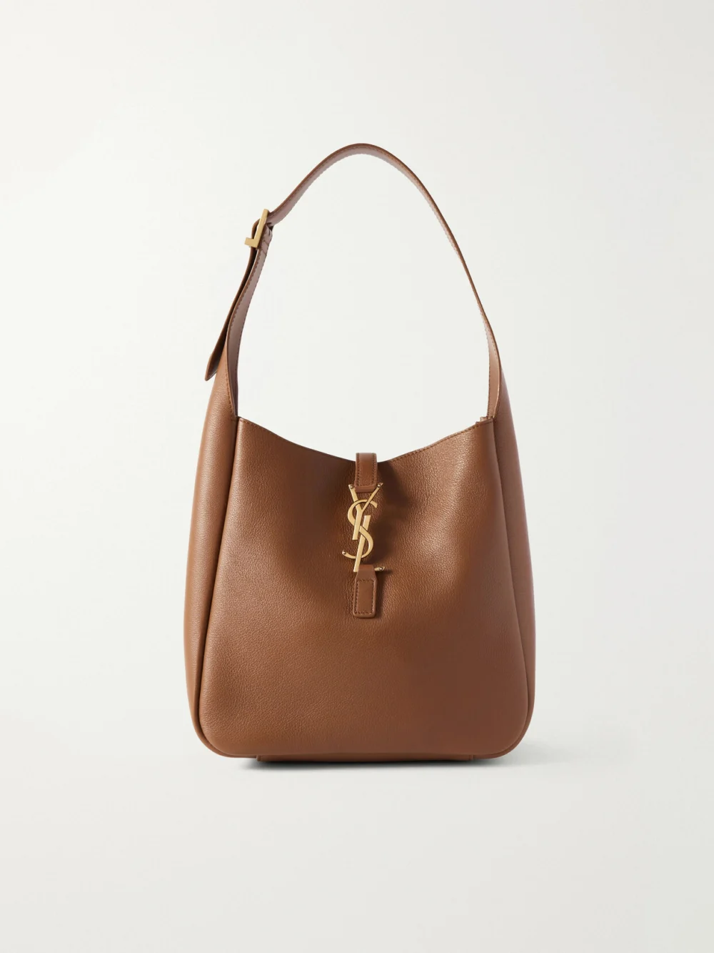 Saint Laurent Le 5 À 7 Supple Small Leather Shoulder Bag in brown