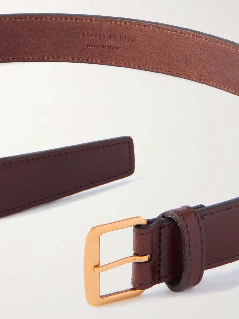 Close-up detail of the Saint Laurent Leather Belt