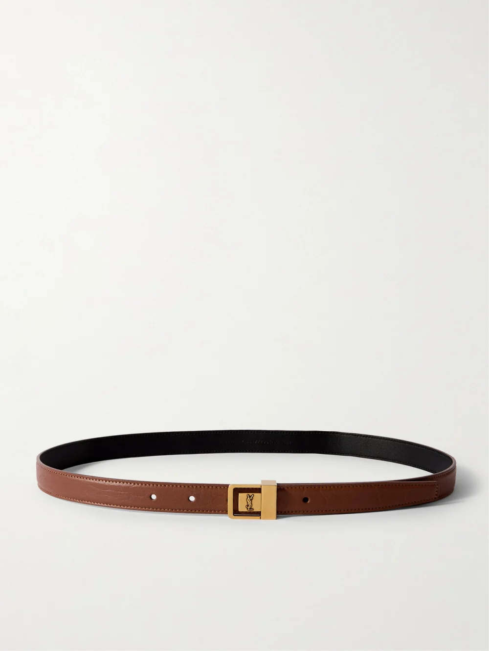 Saint Laurent Leather Waist Belt in brown