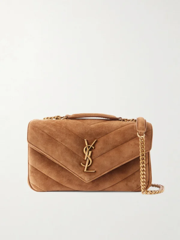 Saint Laurent Lou Lou Small Suede Leather Shoulder Bag