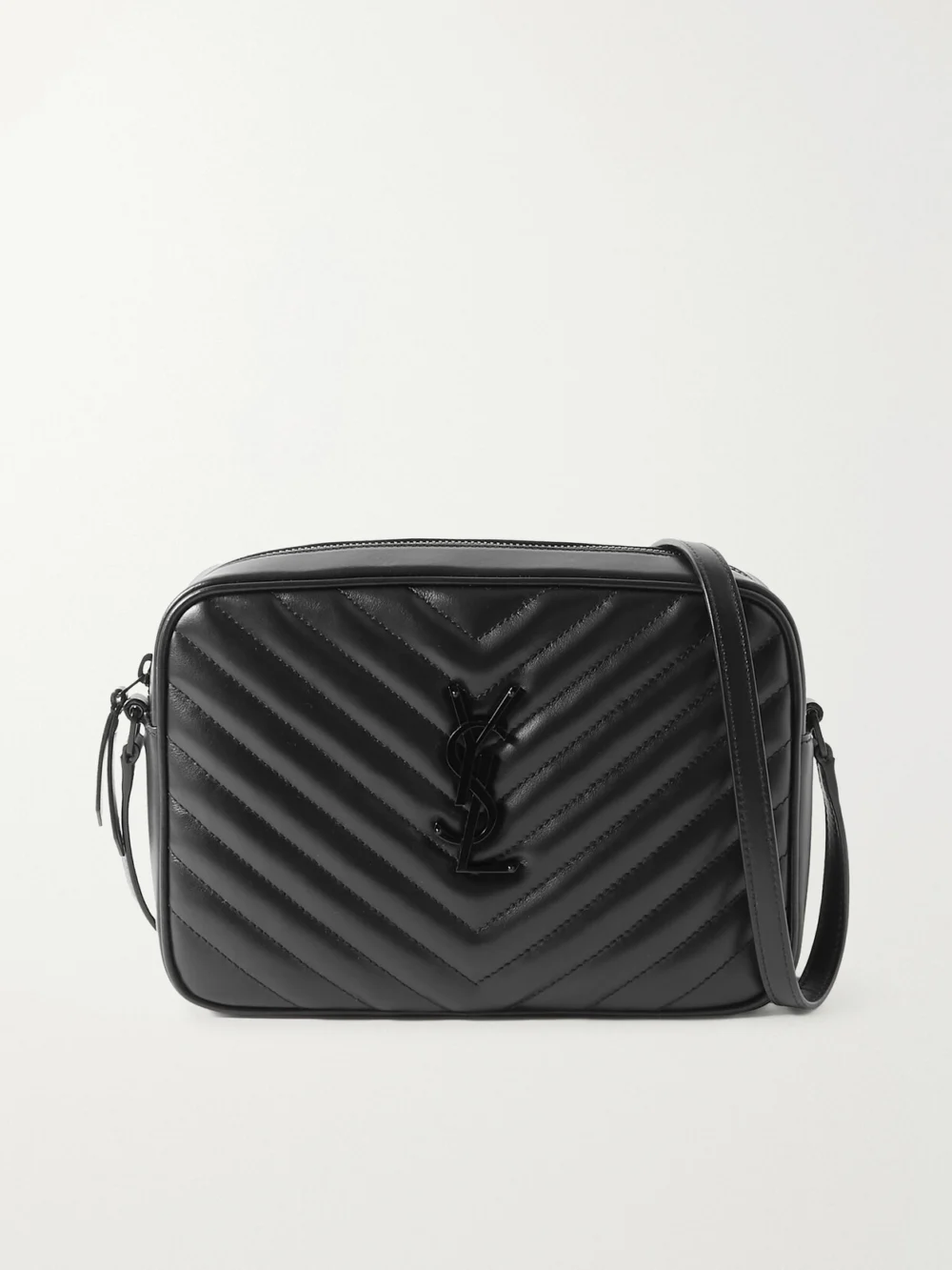 Saint Laurent Loulou Medium Matelassé Leather Shoulder Bag in black