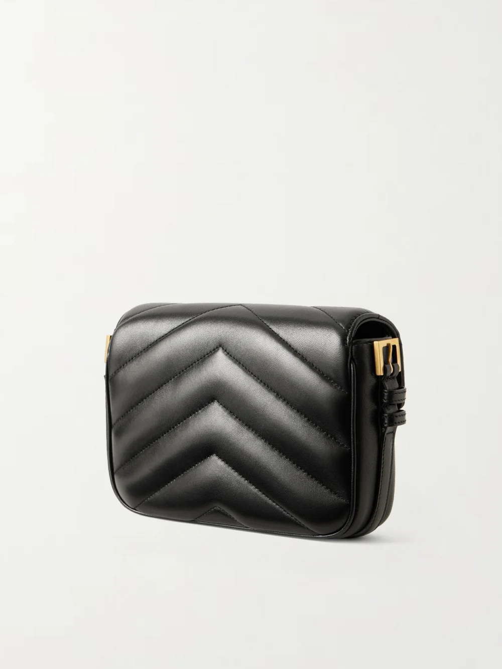 Back view of the Saint Laurent Loulou Toy Matelassé Leather Shoulder Bag