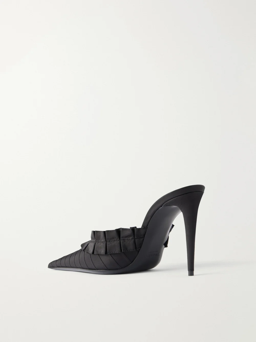 Back view of the Saint Laurent Madeleine 95 Taffeta Pumps