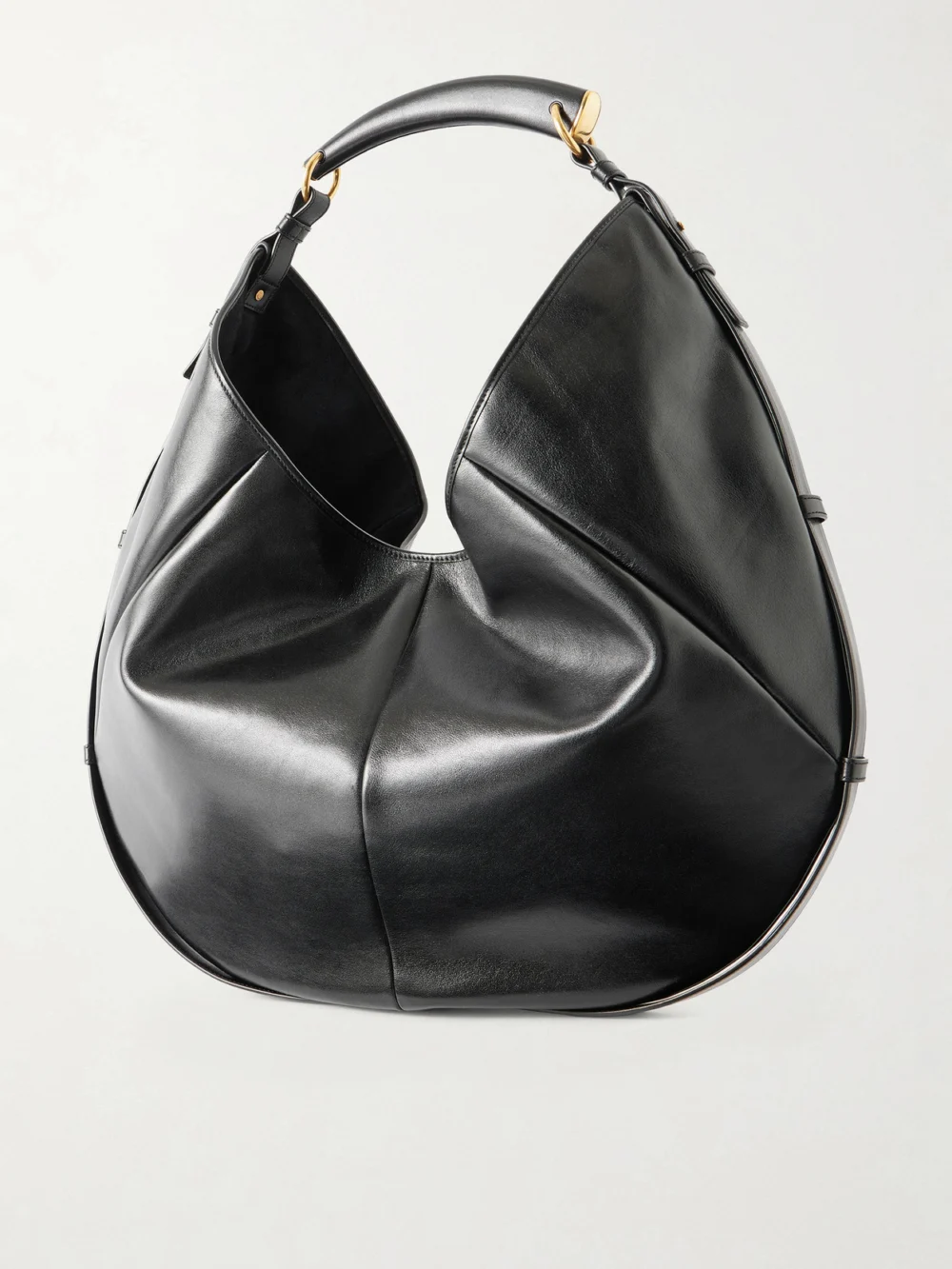 Back view of the Saint Laurent Mombasa Paneled Leather Shoulder Bag