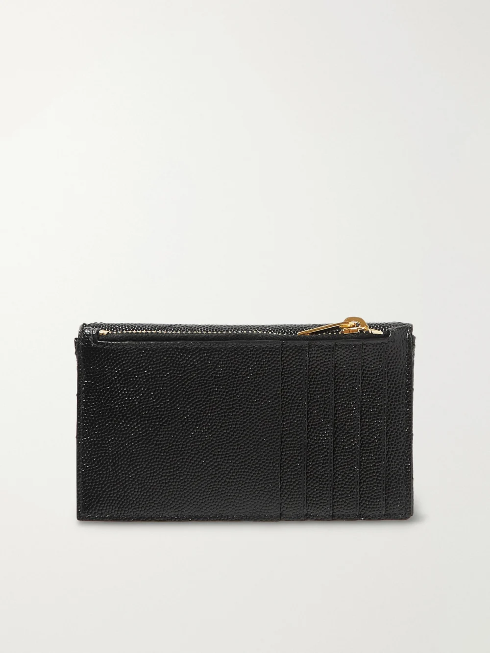 Back view of the Saint Laurent Monogramme Quilted Textured-leather Wallet