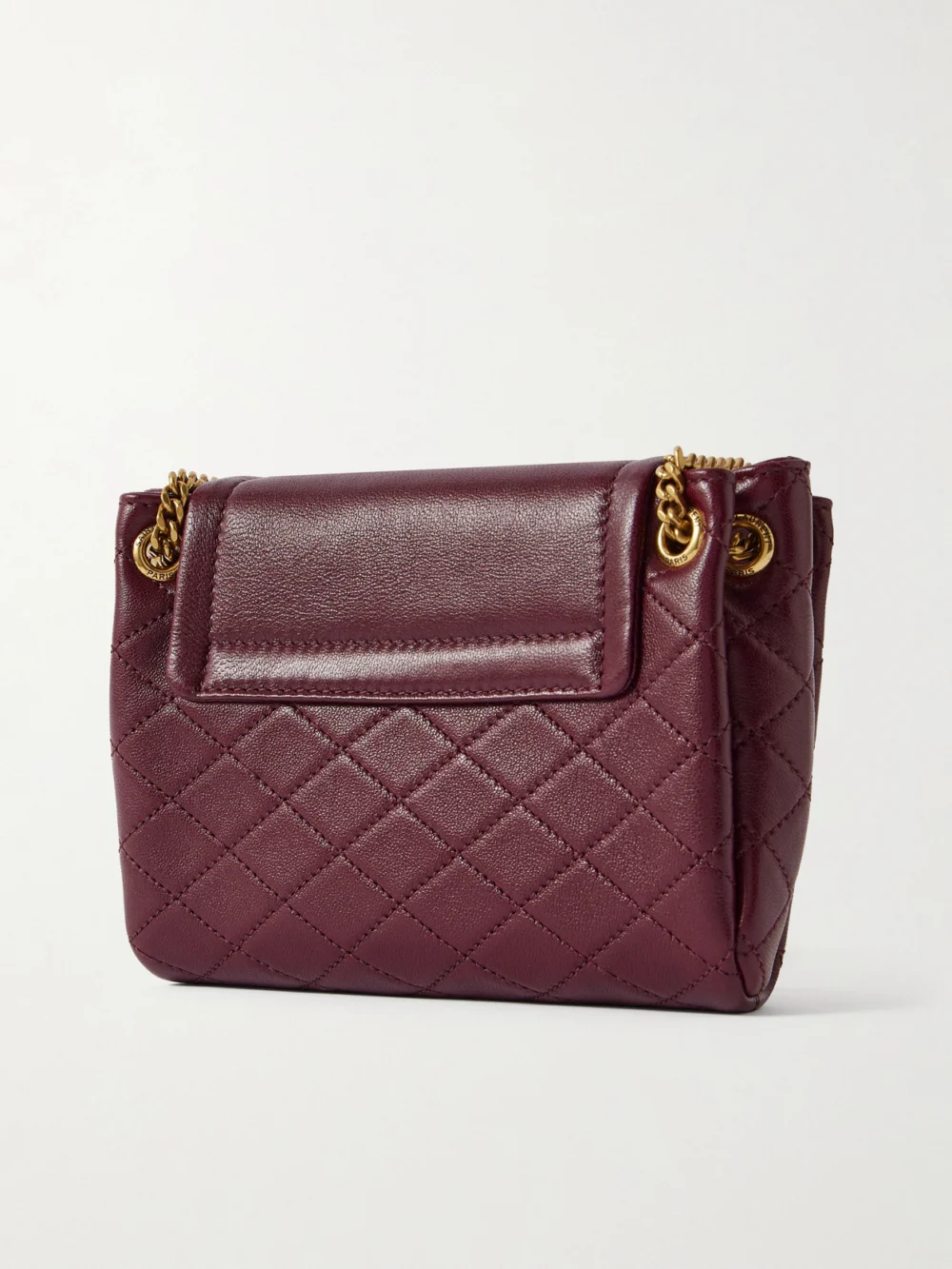 Back view of the Saint Laurent Nolita Mini Quilted Leather Shoulder Bag