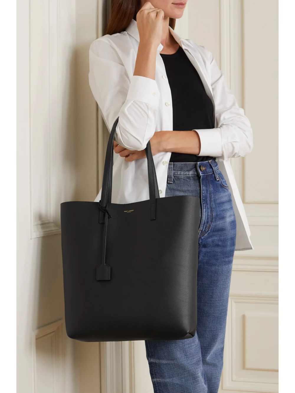Saint Laurent North/south Leather Tote, styled view