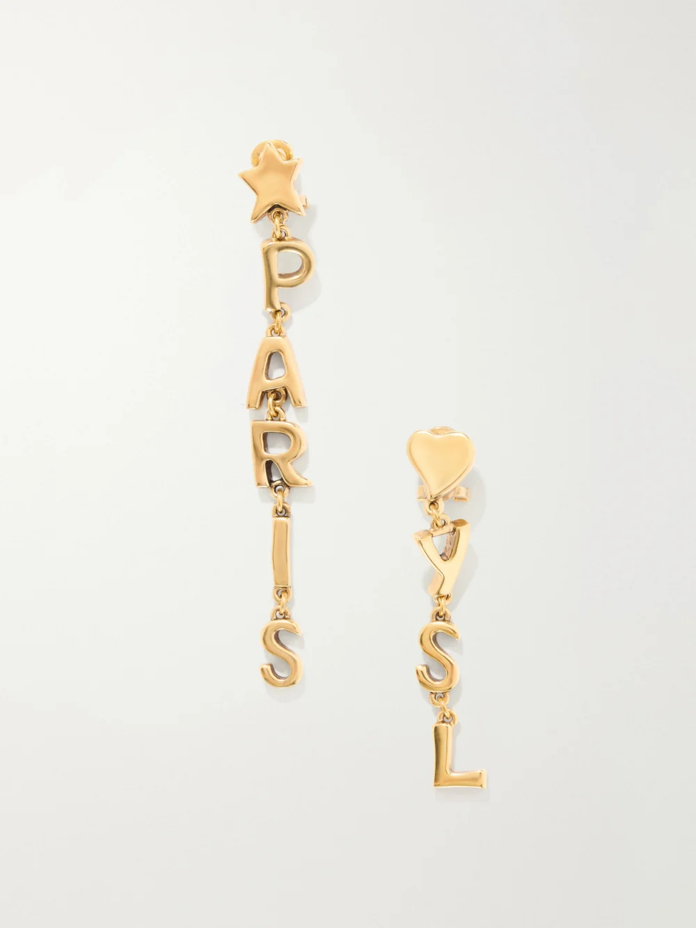 Saint Laurent Paris Gold-tone Earrings