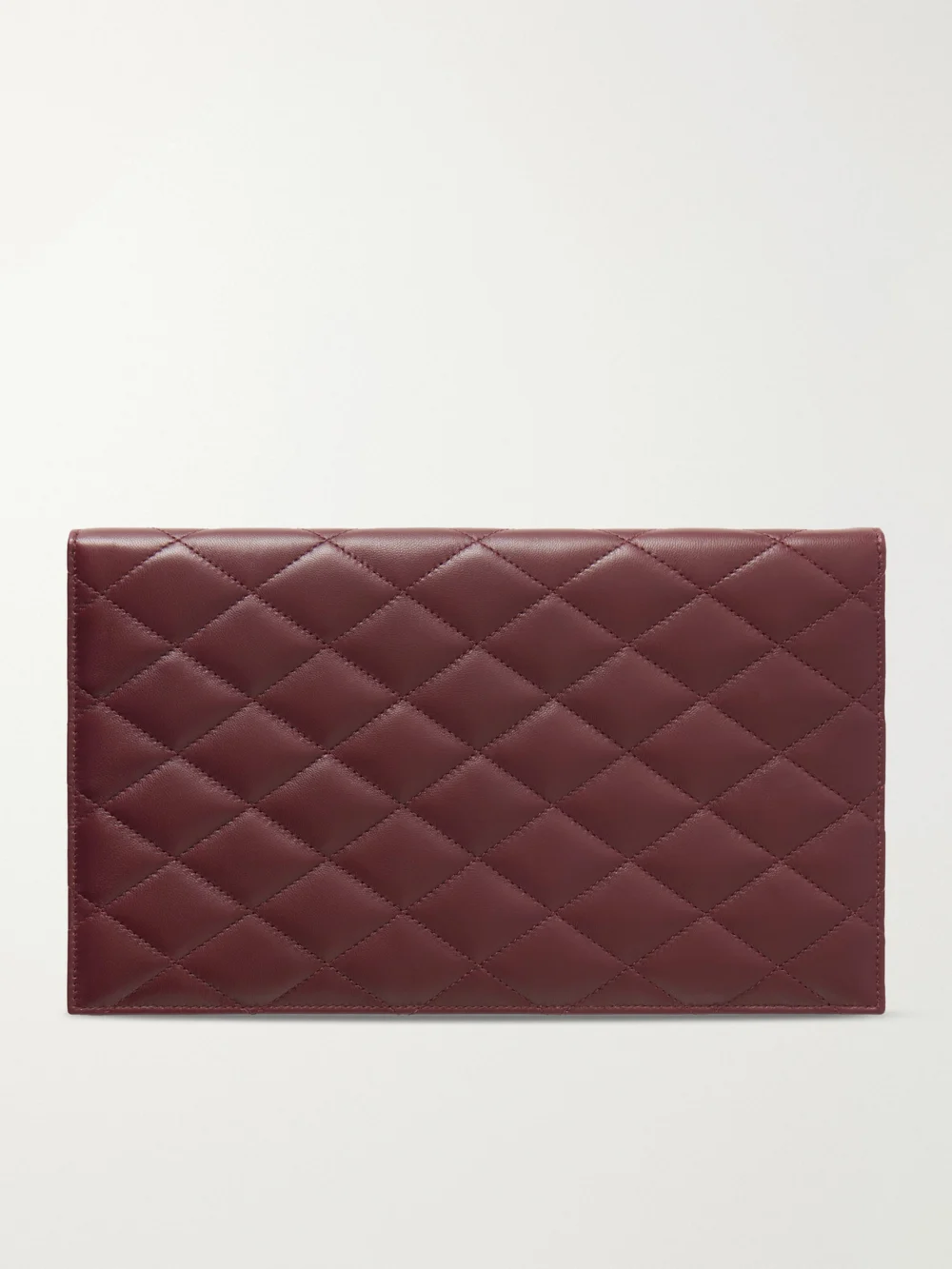 Back view of the Saint Laurent Paris Matelassé Leather Pouch