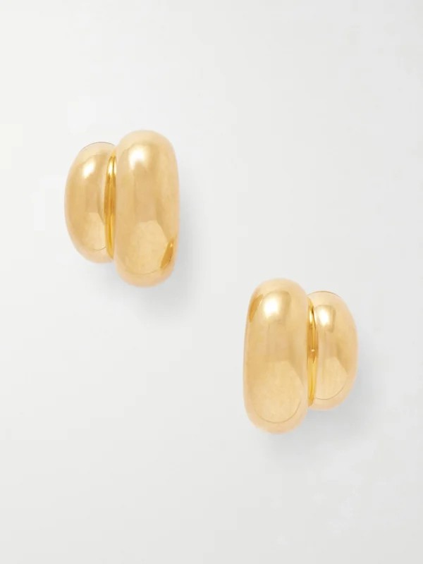 Saint Laurent Rondelle Gold-tone Earrings
