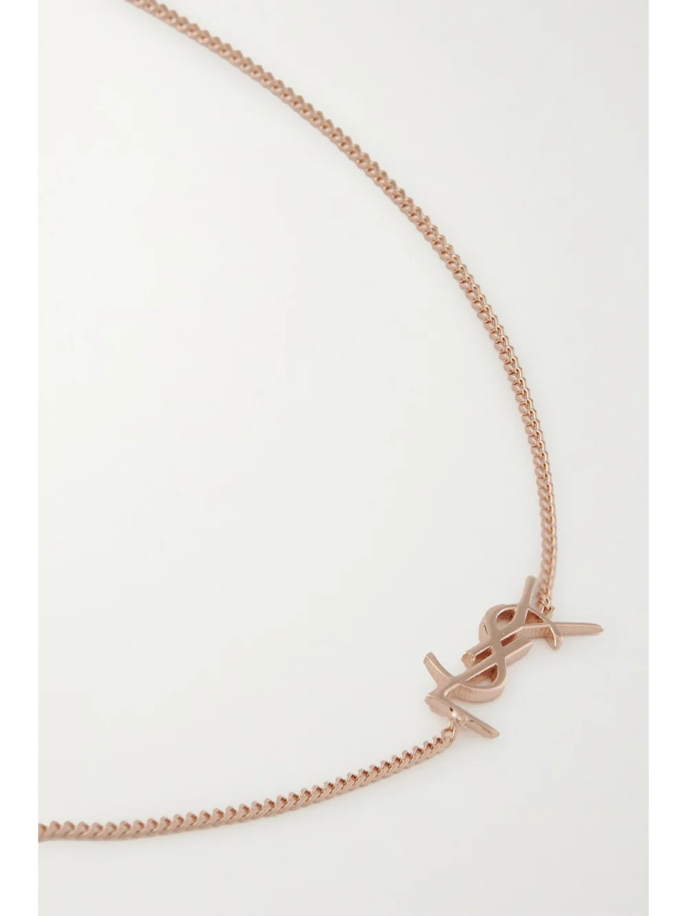 Close-up detail of the Saint Laurent Rose Gold-tone Bracelet