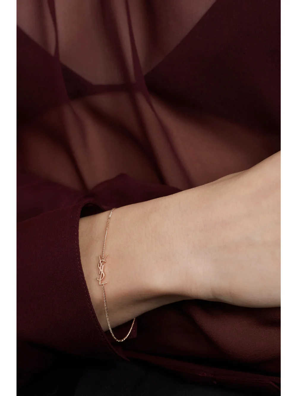 Saint Laurent Rose Gold-tone Bracelet, styled view
