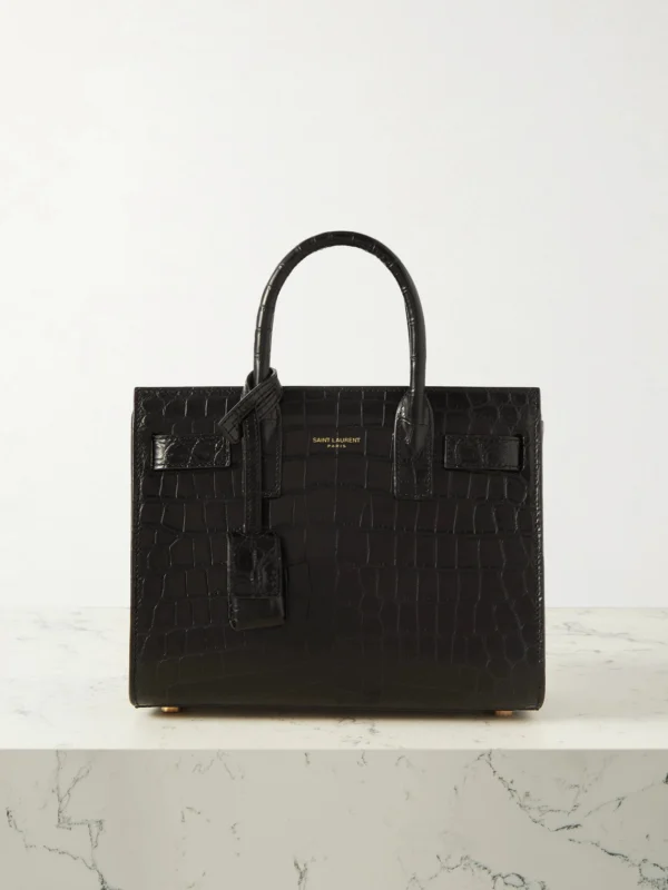 Saint Laurent Sac De Jour Nano Croc-effect Leather Tote