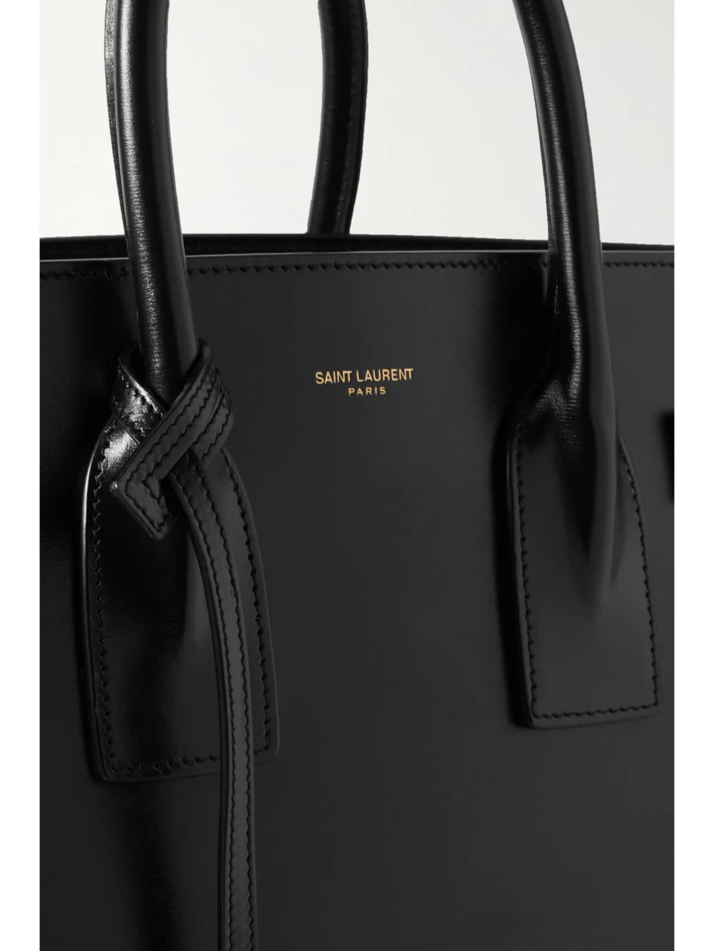 Close-up detail of the Saint Laurent Sac De Jour Small Leather Tote