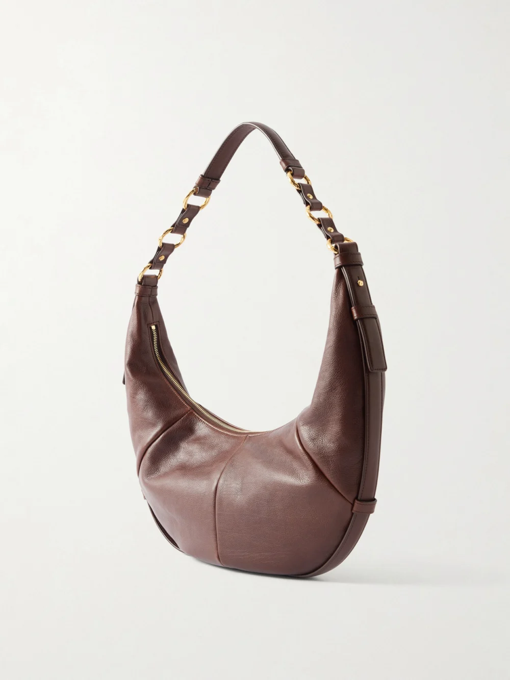 Back view of the Saint Laurent Saharienne Leather Shoulder Bag