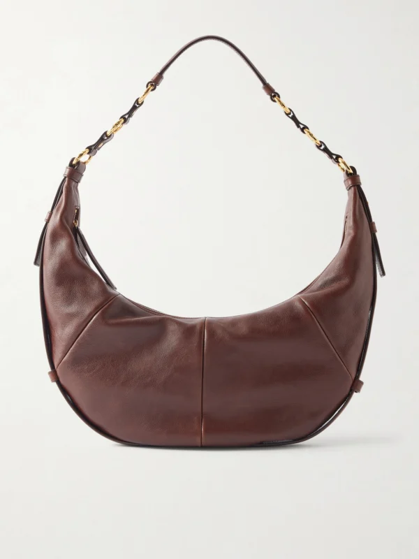 Saint Laurent Saharienne Leather Shoulder Bag