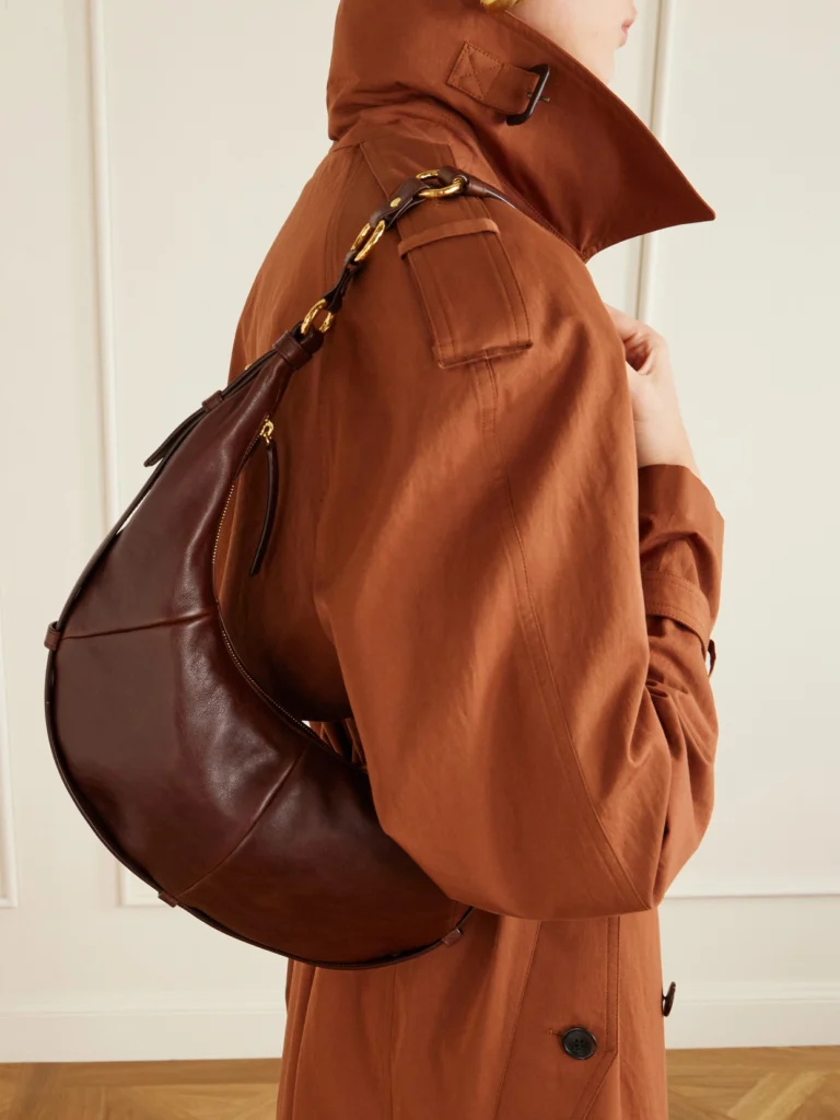 Saint Laurent Saharienne Leather Shoulder Bag