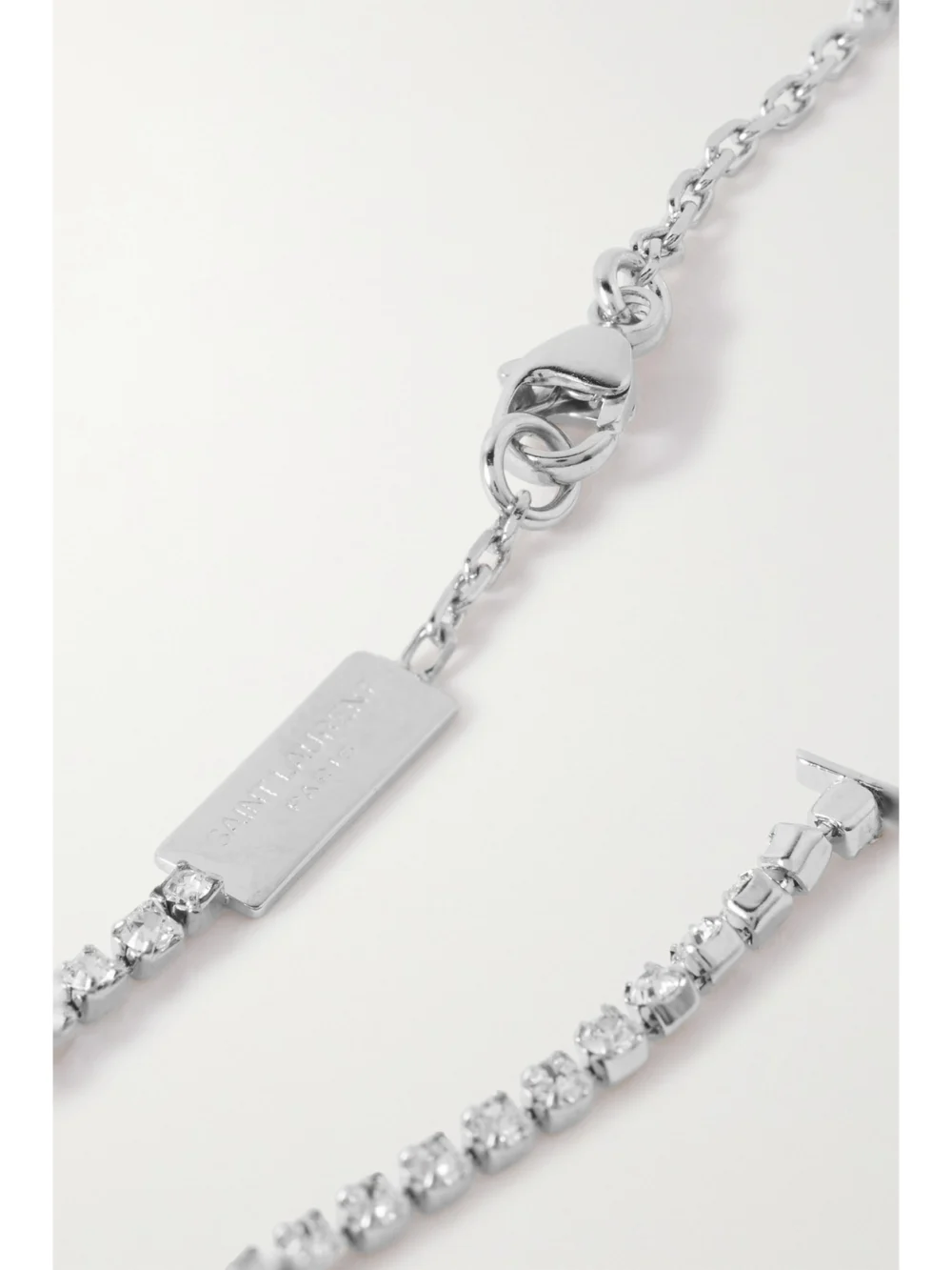 Back view of the Saint Laurent Silver-tone Crystal Bracelet