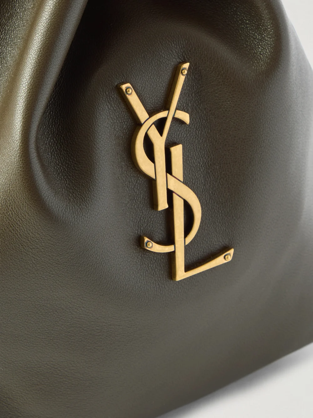 Close-up detail of the Saint Laurent Sintra Sport Leather Shoulder Bag