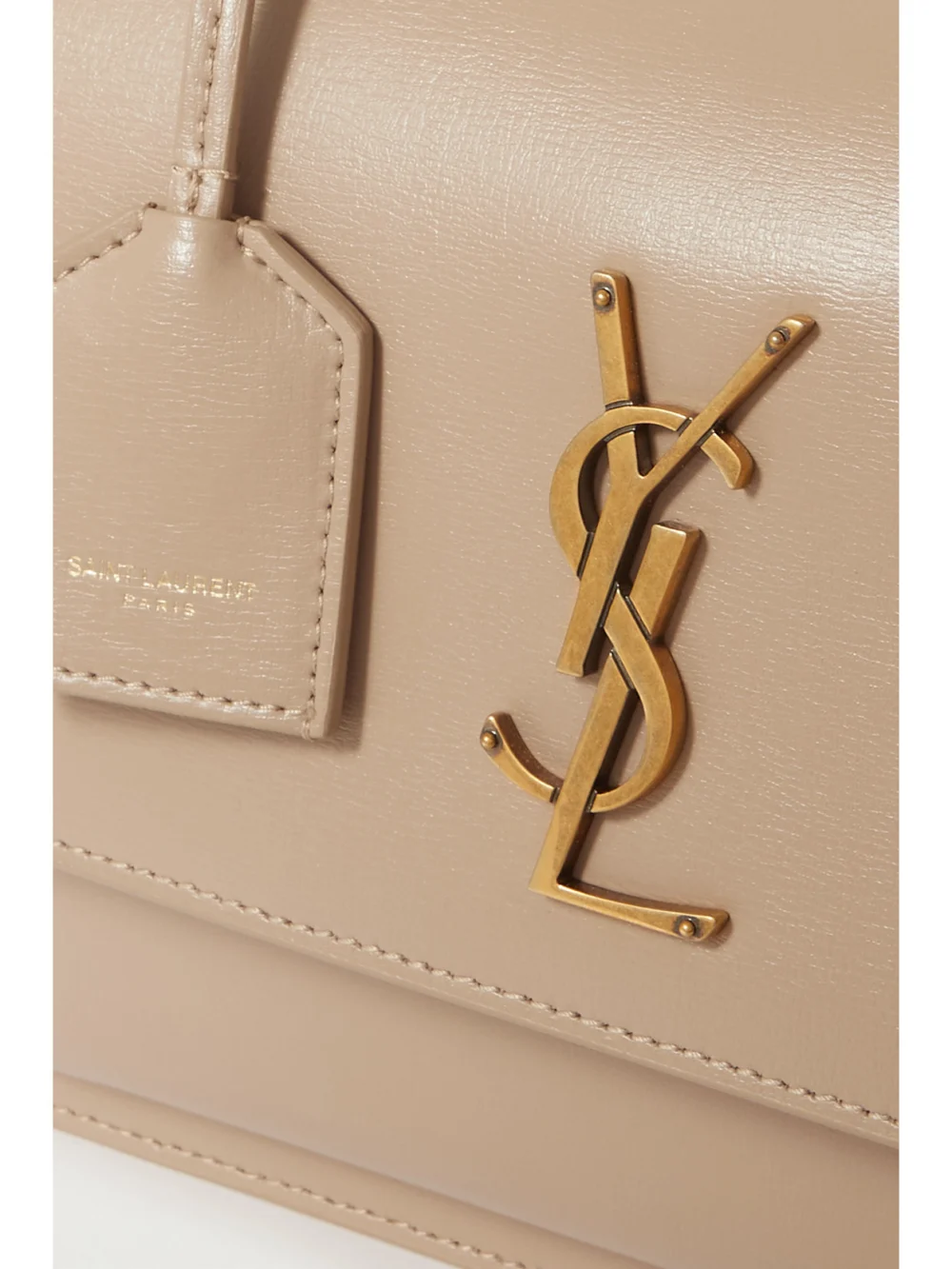 Close-up detail of the Saint Laurent Sunset Medium Leather Shoulder Bag