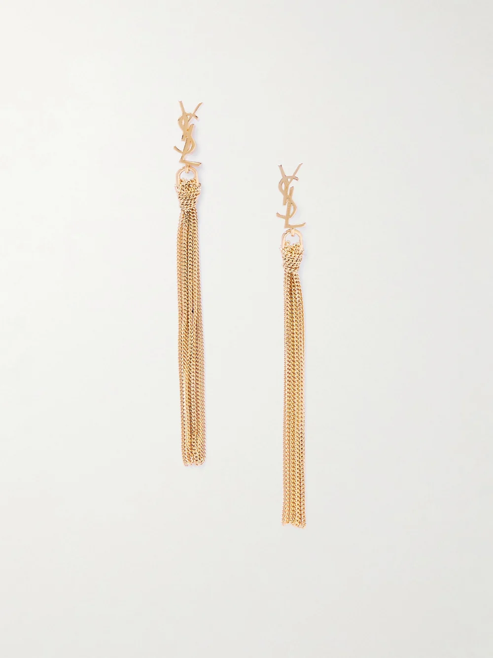 Saint Laurent Tassel Gold-tone Earrings