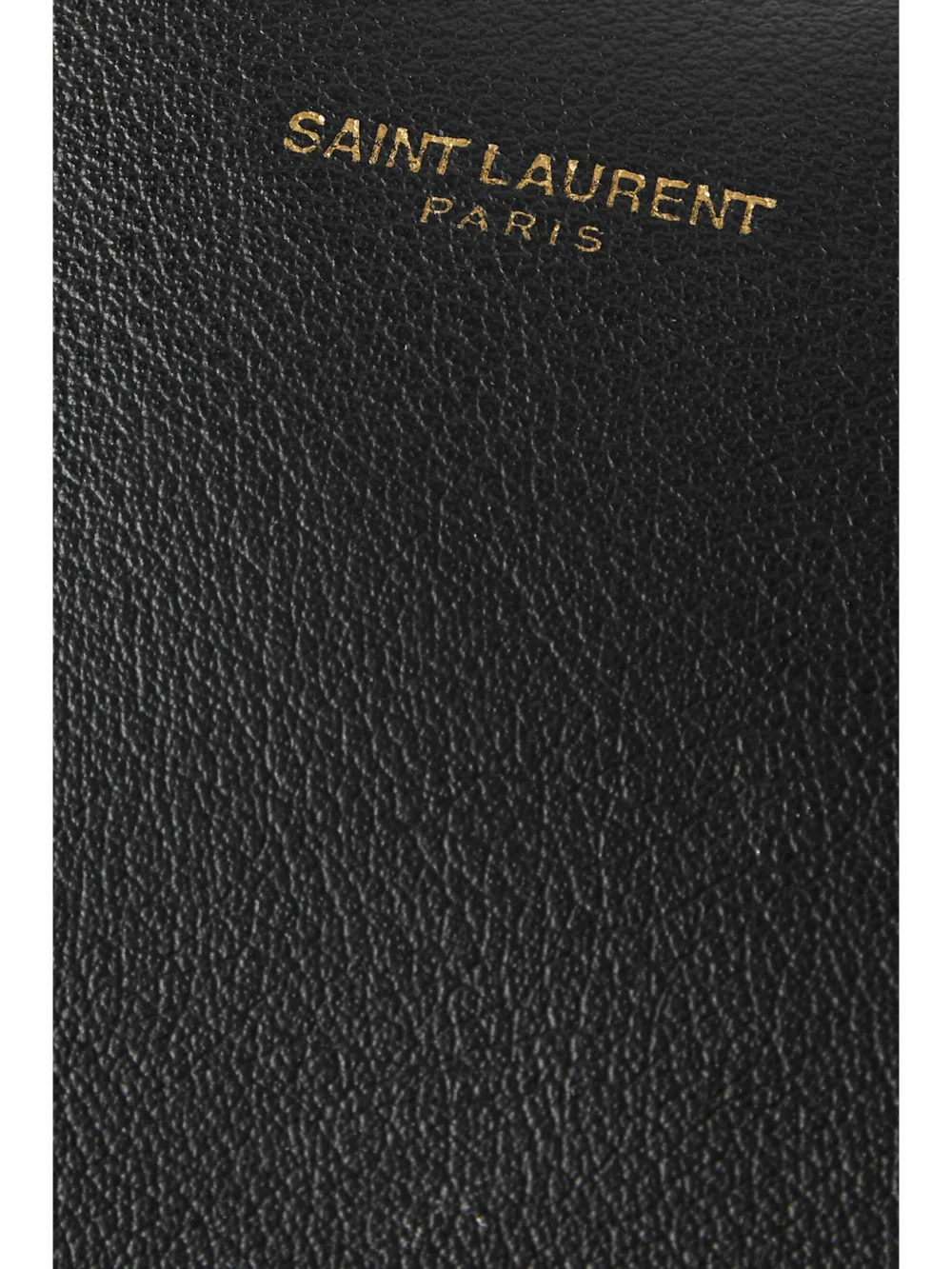Close-up detail of the Saint Laurent Toy North/south Leather Tote