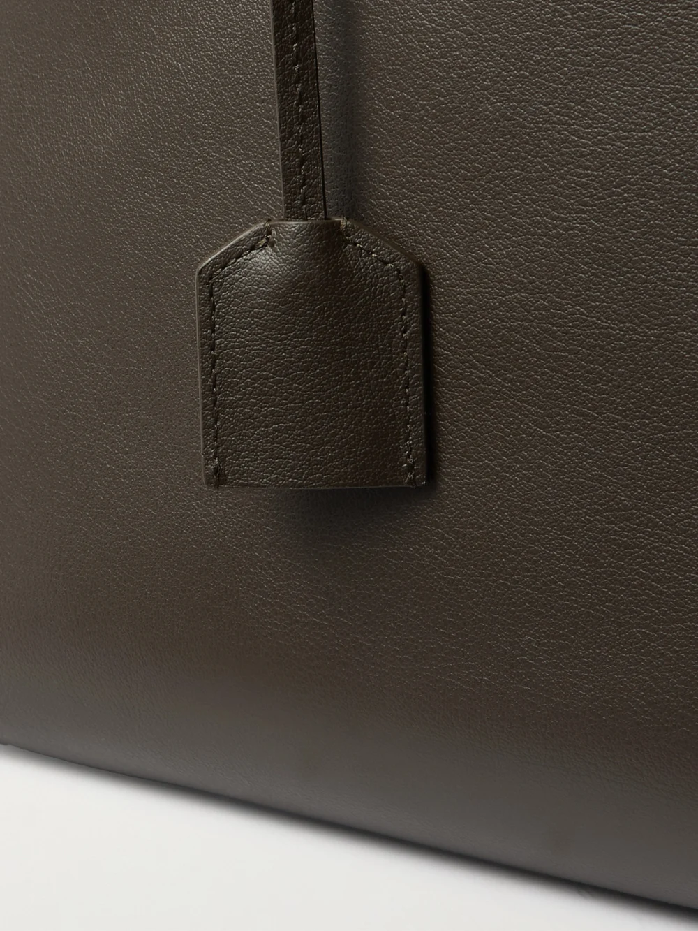 Close-up detail of the Saint Laurent Toy North/south Leather Tote